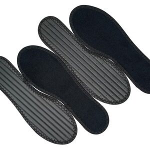 NEW 2 Pairs Cotton Terry Cloth Moisture-Wicking Shoe Insoles Inserts Black 8